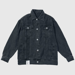 Chaqueta vaquera con diseño de etiqueta