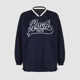 Camiseta con dobladillo con cordón y estampado de letras