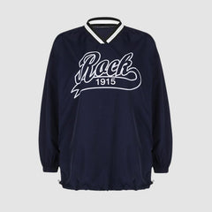 Camiseta con dobladillo con cordón y estampado de letras