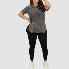 Sport-Set aus T-Shirt und Leggings mit Batikmuster