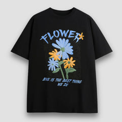 Camiseta con estampado floral de espuma