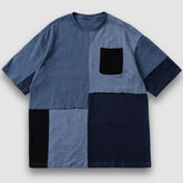 T-Shirt mit kontrastierendem Patchwork