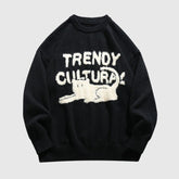 Jersey de jacquard con estampado de gato