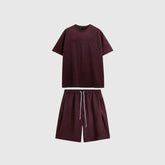 T-Shirt-Set aus einfarbigem Wildleder