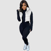 Einfarbiger, kurzer Westenmantel