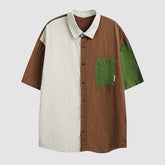 Camisas patchwork de tres colores