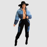 Chaqueta vaquera con parches degradados