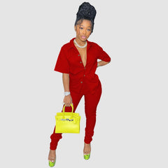 Lässiges, einfarbiges Hemdset