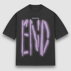 Camiseta estampada con letras de grafiti