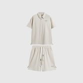 Einfarbiges Polo-T-Shirt-Set