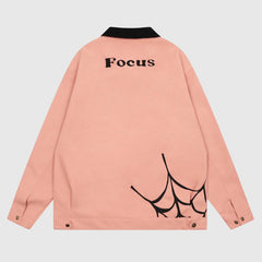 Streetwear Jacke mit Spinnenstickerei