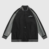 Chaqueta de béisbol informal con bloques de color