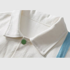 Chaqueta de color con patchwork de cintas