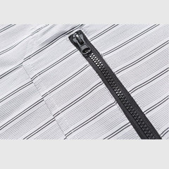 Gestreiftes Hemd mit Patchwork-Taschen