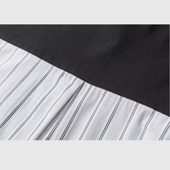 Gestreiftes Hemd mit Patchwork-Taschen