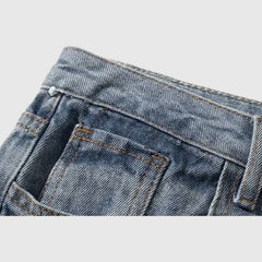 Shorts vaqueros con estampado de grafiti