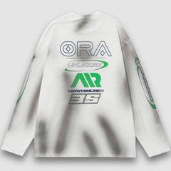 Camiseta estilo carreras impresa con inyección de tinta