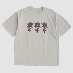 Solides Blumen-T-Shirt