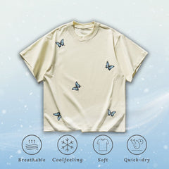 Camiseta de mariposa de seda helada
