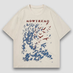 Camiseta con estampado de grafiti creativo