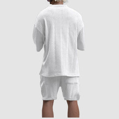 Conjunto informal de punto jacquard