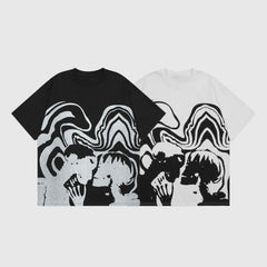 T-Shirt mit kreativem Design-Aufdruck