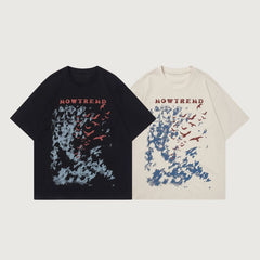 Camiseta con estampado de grafiti creativo