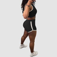 Set aus Weste mit Kordelzug und kurzer Hose