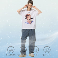 Camiseta de niño afelpada de seda helada