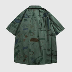 Camisetas con grafiti y bloques de color