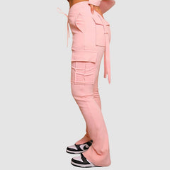 Cargohose mit Schlitz und Kordelzug