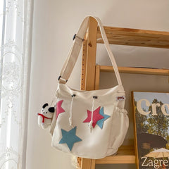 Bolso de hombro casual en contraste