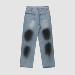 Dirty Fit Wash Jeans mit geradem Bein