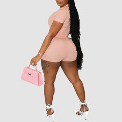 Einfarbiges Tight-Set für den Sommer