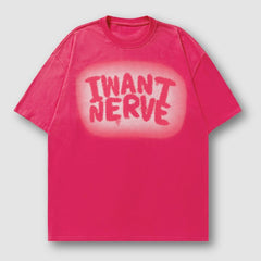 Camiseta estampada con letras huecas