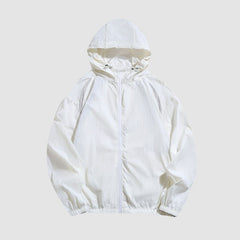 Einfarbige Sonnenschutzjacke für den Außenbereich