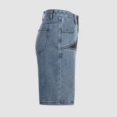 Pantalones cortos con parche de estrella en contraste