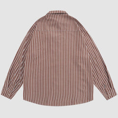 Camisas de rayas con decoración floral