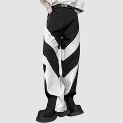 Hose mit Streifen-Patchwork-Design