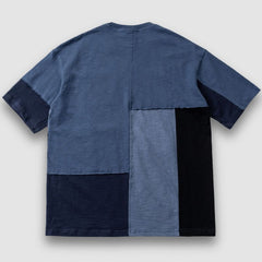 Camiseta de patchwork en contraste