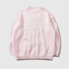 Suéter de visón sintético con dibujos animados