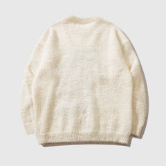 Suéter de visón sintético con dibujos animados