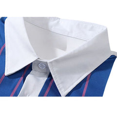 Hawaiihemd mit Blumenmuster und Streifen