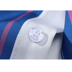 Hawaiihemd mit Blumenmuster und Streifen