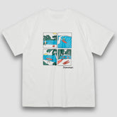 Paar-T-Shirt mit Surf-Print