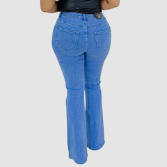 Jeans de alta elasticidad con parche de bolsillo