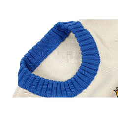 Suéter con diseño de contraste de colores y patrón de dibujos animados