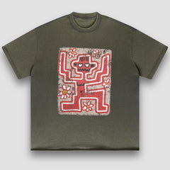 Camiseta divertida y desgastada