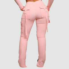 Cargohose mit Schlitz und Kordelzug