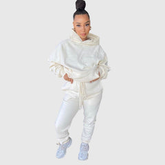 Conjunto de sudaderas con capucha de color liso